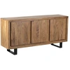 Image de Bois & Chiffons - Buffet 3 portes acacia bunting marron - 166x44x80 cm OS
