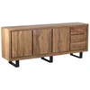Image de Bois & Chiffons - Buffet bas 3 portes 3 tiroirs acacia bunting marron - 200x44x80 cm OS