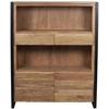 Image de Bois & Chiffons - Buffet haut 2 portes 2 tiroirs acacia bunting marron - 120x40x150 cm OS