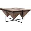Image de Bois & Chiffons - Table basse pyramide bois et métal acacia sirocco marron - 80x80x45 cm OS