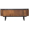 Image de Bois & Chiffons - Table basse plateau marbre manguier kfir naturel ciré - 110x60x45 cm OS