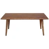 Image de Bois & Chiffons - Table basse plateau sculpté bois massif manguier adir miel clair - 110x60x40 cm OS