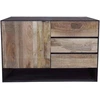 Image de Bois & Chiffons - Petit buffet design bois bicolore manguier kabir naturel - 110x40x75 cm OS