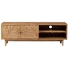 Image de Bois & Chiffons - Meuble tv 2 portes 2 niches manguier floria marron - 153x45x50 cm OS