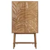 Image de Bois & Chiffons - Buffet haut sculpté 2 portes manguier floria marron - 100x48x180 cm OS