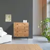 Image de Bois & Chiffons - Commode sculptée 4 tiroirs Manguier Sculture Beige - 85x42x100 cm OS