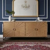 Image de Bois & Chiffons - Buffet sculpté 4 porte Manguier Solaris II beige - 200x50x85 cm OS