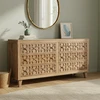 Image de Bois & Chiffons - Commode 6 Tiroirs Acacia Punjab-II beige - 160x45x80 cm OS