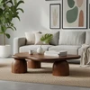 Image de Bois & Chiffons - Table basse Kaith marron - 116x110x30 cm OS