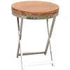 Image de Bois & Chiffons - Sellette ronde stainless marron - 45x45x55 cm OS