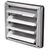 Image de Grille d'aération inox anti-pluie Autogyre à clapet blanche ø100 mm