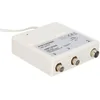 Image de Metronic 432176 - Amplificateur intérieur avec réglage du gain FM-UHF, gain réglable jusqu'à 30 dB, protection 4G, prises TV, diamètre 9,52 mm, couleur : blanc