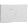 Image de Plaque de Commande WC Suspendu SELLES Combo, Double Touche Blanche