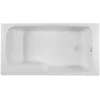 Image de Jacob Delafon - Baignoire Bain-Douche MALICE + Vidage - 160x85 cm Version Droite - Pieds QuickClip - Antibactérien - Fabrication Française - Blanc - E6D146R-00