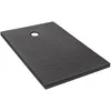 Image de Jacob Delafon - Receveur de Douche Extraplat IPSO - 120x90x3,5cm - Fabrication Française - Matériaux Recyclés - Sans Ressaut - Antidérapant, Antifongique - Texture Pierre, Gris Anthracite - E62304-AGM