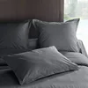 Image de Vent du sud TOMANOIRAD Manoir Taie d'Oreiller Unie en Coton Percale Ardoise 65 x 65 cm