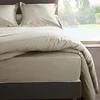 Image de Vent du sud Manoir Housse de Couette Unie en Coton Percale Coton Lin 200 x 140 cm