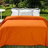 Image de Vent du sud Manoir Housse de Couette Unie en Coton Percale Coton Cuivre 240 x 260 cm