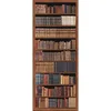 Image de Trompe l'oeil porte Adhésif BIBLIOTHÈQUE Ancienne Décoration Murale, Polyvinyle, Multicolore, 83 x 0,1 x 204 cm