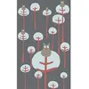 Image de PLAGE Papier peint intissé 250x150cm, Décoration murale chambre enfant, Chouette forêt arbre gris, Panoramique.