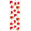 Image de Sticker décoratif autocollant, bottes et bonnet du père noel avec cadeau, 24 cm X 68 cm