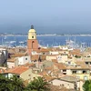 Image de Papier Peint intissé 270x250cm, Photo Trompe l'oeil Port de Saint Tropez, Magnifique Panorama