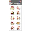Image de 10 Autocollants Adhésifs 3D Père Noël Drôles, Déco Fête Noël, 2,5cm x 2,5cm, Ressort du Mur, Pastilles X10