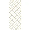 Image de Sticker autocollant métro 204 cm X 83 cm pour déco murale et porte intérieure, carrelage intérieur, blanc et or. Décorez votre intérieur !