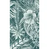 Image de PLAGE Papier peint intissé motif floral vert foncé, Jungle Tropicale, Fleurs et Feuillages, 250 cm X 150 cm