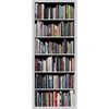 Image de Bibliothèque murale moderne blanche 204 cm X 83 cm, remplie de livres, mélange de littérature, Autocollant mural décoratif.