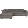 Image de Canapé d'angle taupe convertible 4 pl CYRANO