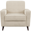 Image de Fauteuil fixe en velours MORITO EW coloris beige