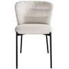 Image de Chaise en tissu INES coloris blanc