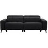 Image de Canape droit relax électrique noir 3 pla ALONZO