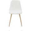 Image de Chaise en tissu bouclette AUDE coloris blanc