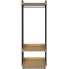 Image de Dressing ouvert COBEN 60 × 180 cm avec penderie et 2 étagères Bois clair COBEN