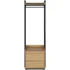 Image de Dressing ouvert COBEN 52×180 cm avec penderie et 2 tiroirs COBEN