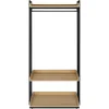 Image de Dressing ouvert COBEN 80×180 cm avec penderie et 2 étagères Bois clair COBEN