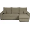 Image de Canapé d'angle taupe convertible 4 place JADE