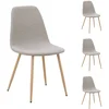 Image de Lot de 4 chaises AUDE coloris blanc beige