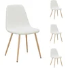 Image de Lot de 4 chaises AUDE coloris blanc bouclette