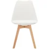 Image de Chaise en tissu AVA coloris blanc