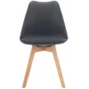 Image de Chaise en tissu AVA coloris noir