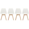 Image de Lot de 4 chaises coloris blanc AVA