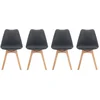 Image de Lot de 4 chaises AVA coloris noir