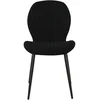 Image de Lot de 4 chaises en tissu LOLA coloris noir