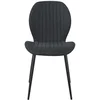 Image de Lot de 4 chaises en tissu LOLA coloris gris foncé