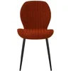 Image de Lot de 4 chaises en tissu LOLA coloris terracotta