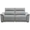 Image de Canapé droit relax électrique 3 places DOVER coloris gris argenté