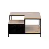 Image de Table basse carr e RICHIE 2 coloris noir/ ch ne